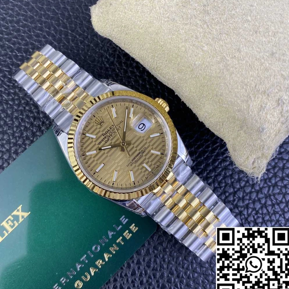 Hourmarker M126233 Factory 36MM Yellow Rolex Diamond Dial VS Motif Tone Two Datejust 0810